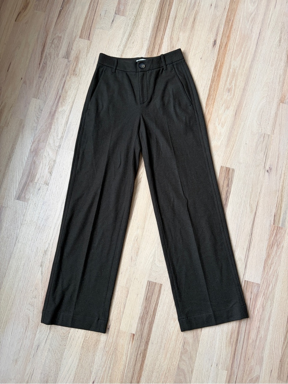 Vince Olive Green Wide Leg Pants - Picture 2 of 9